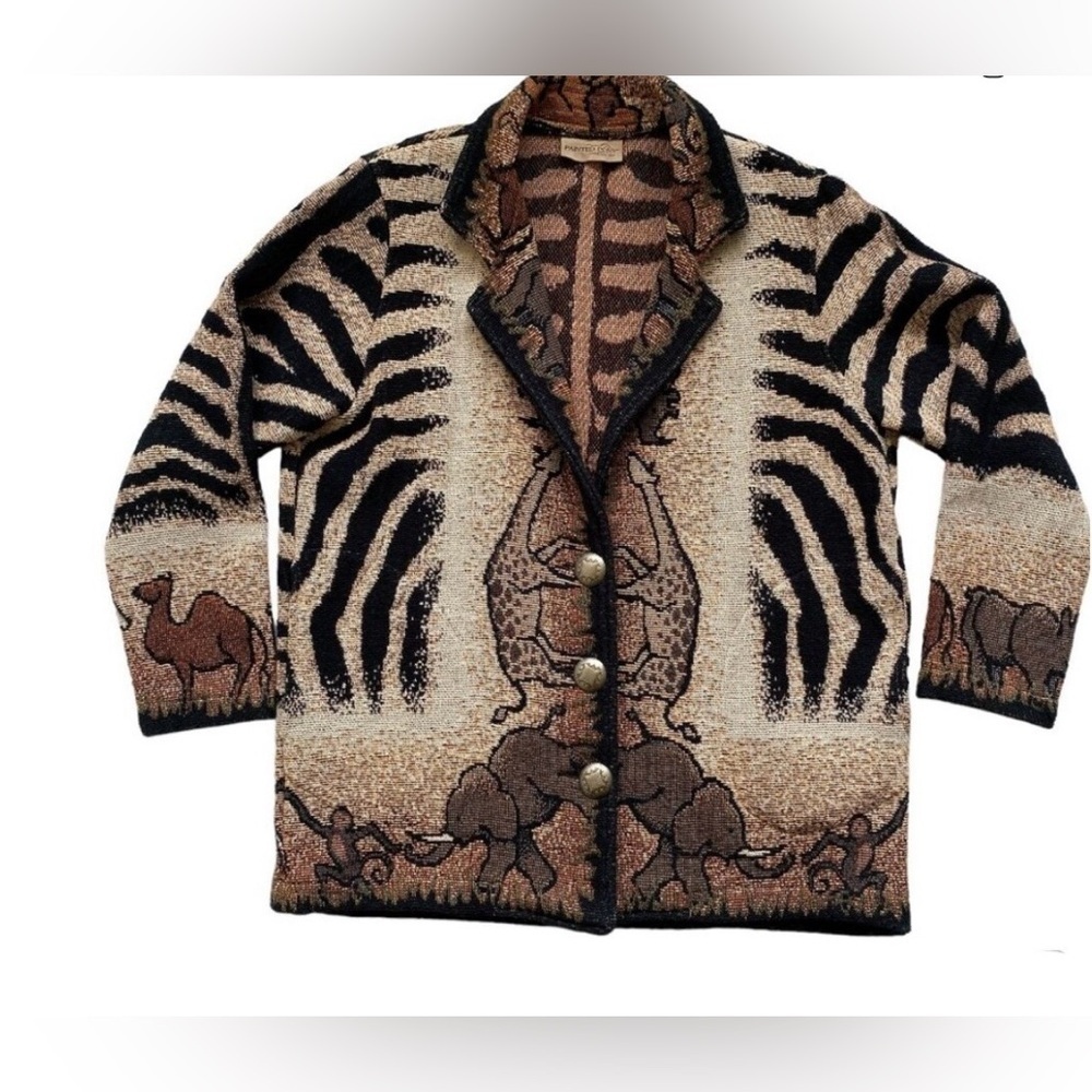 Painted Pony Safari Tapestry Women's Jacket | Vintage Wearable Art | OS
